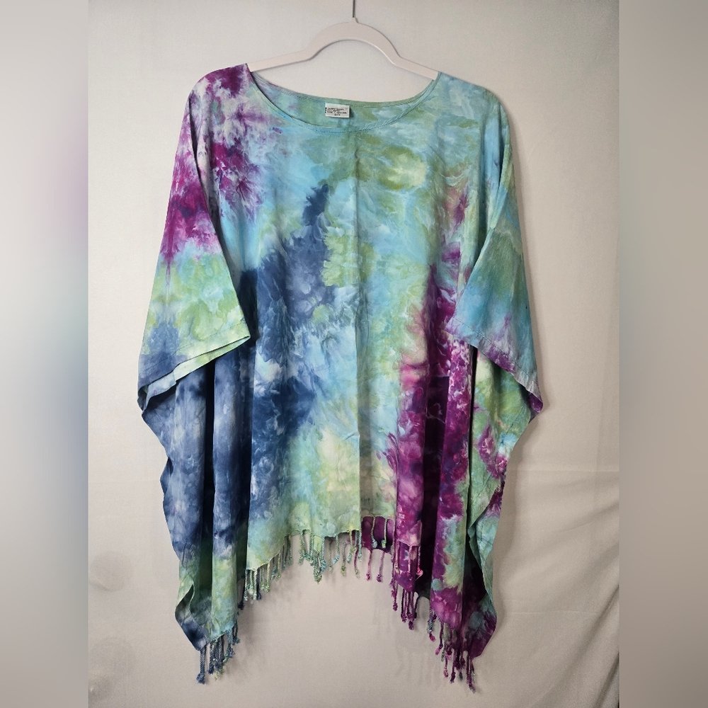 Dharma Trading Co. Tie-Dye Poncho Top One Size